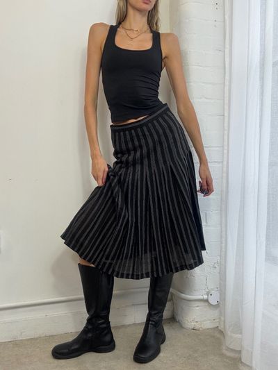 Black Pleated Skirt