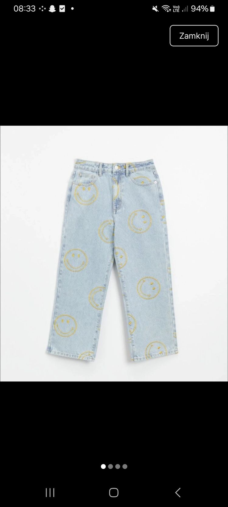 Nudie Jeans Light Blue Jeans With Yellow Smiley Face Prints product image