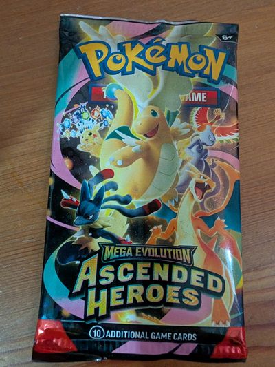 Pokemon Mega Evolution Ascended Heroes Game Cards Pack