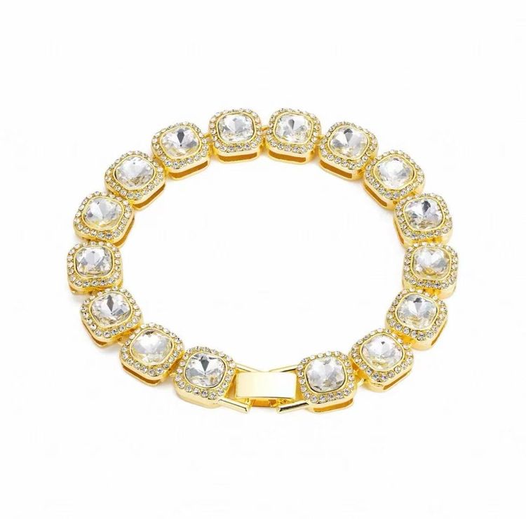 Gold-Tone Bracelet With Clear Stones image 1