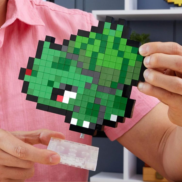 MEGA Pokémon Bulbasaur Retro Pixel Art Building Set HTH75 DAMAGED BOX imagen 2