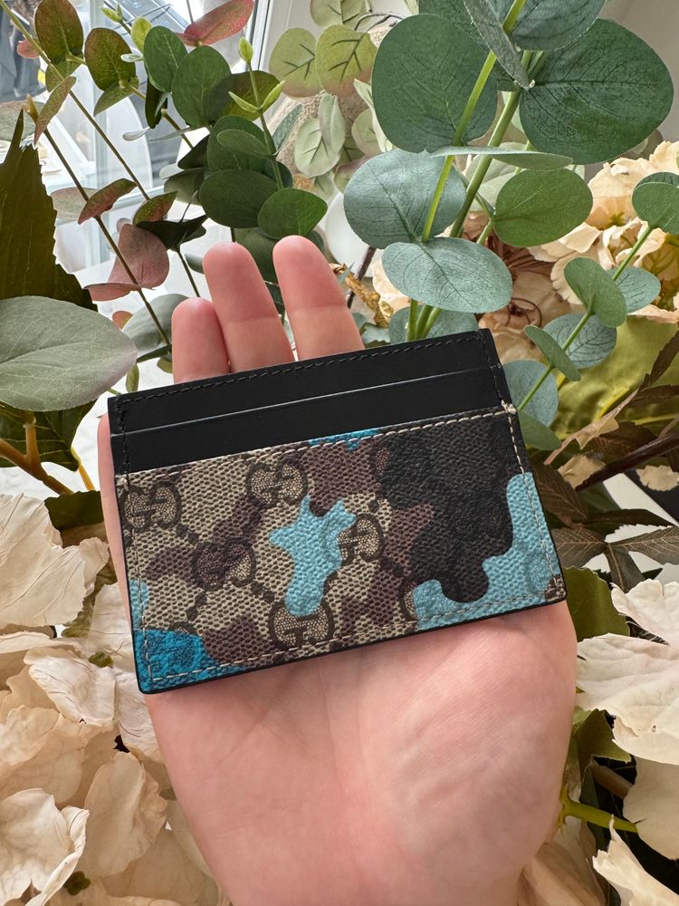 Gucci Card Holder “Blue Camo” NO BOX *Authentic* 2