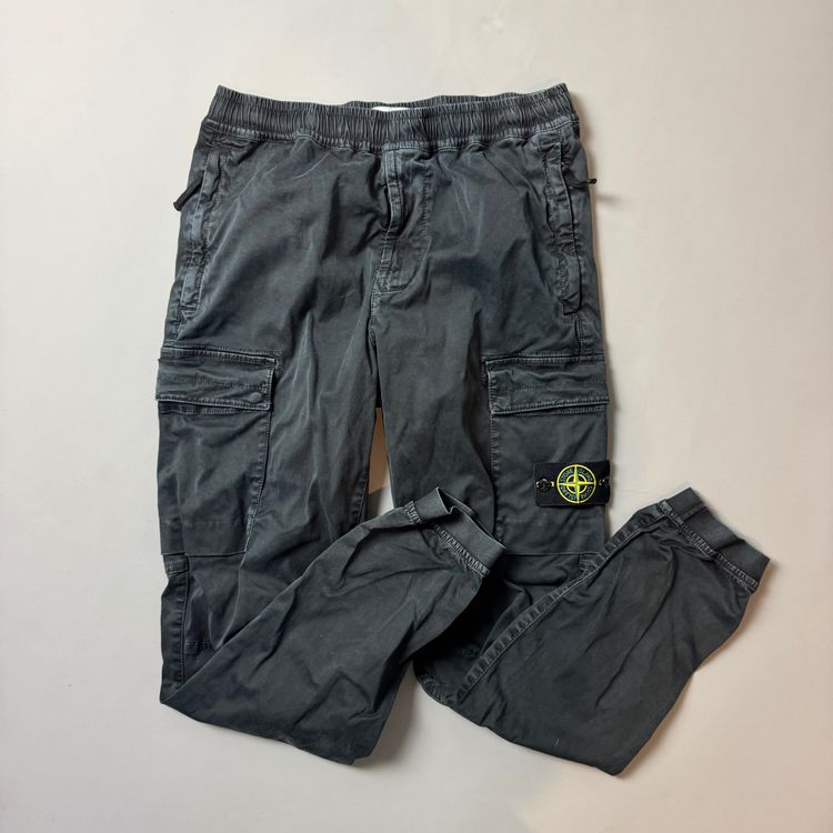 Stone Island Black Cargo Trousers RE-T - W33