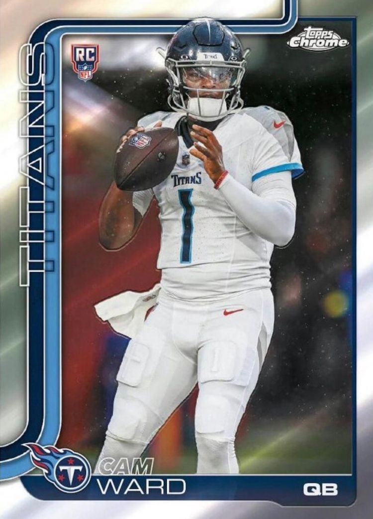 Topps Chrome 2025 Nfl Trading Cards Mega Hobby Box 3