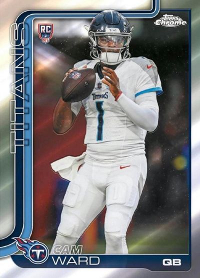 Topps Chrome 2025 Nfl Trading Cards Mega Hobby Box 3