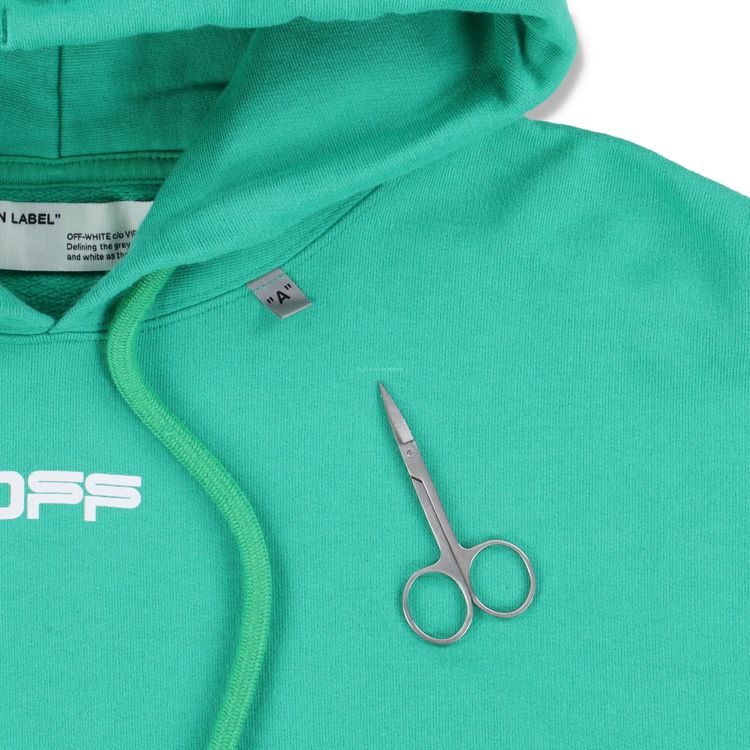 Off-White Green Caravaggio Diagonals Box Oversized Hoodie 6