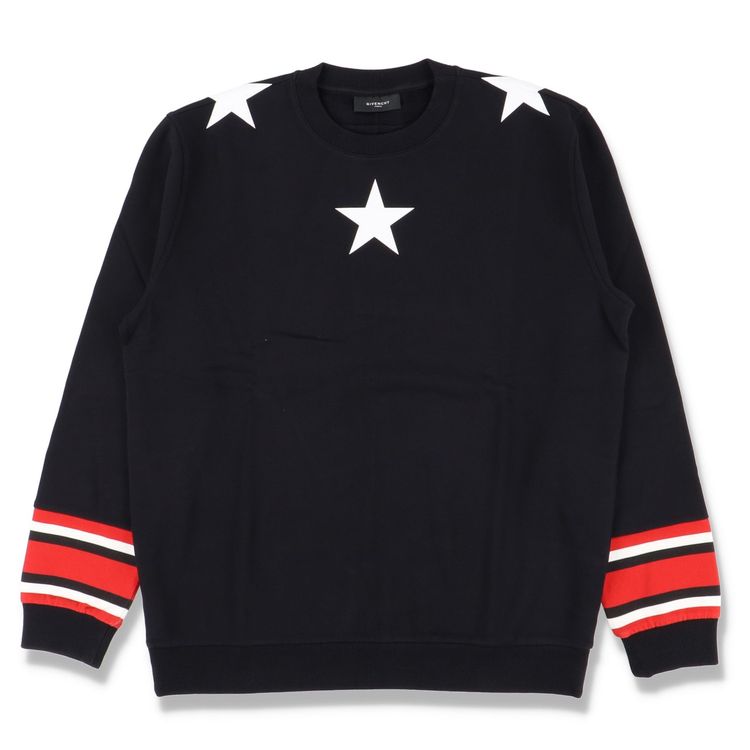 Givenchy Black Stars and Stripes Oversized Sweatshirt image 1