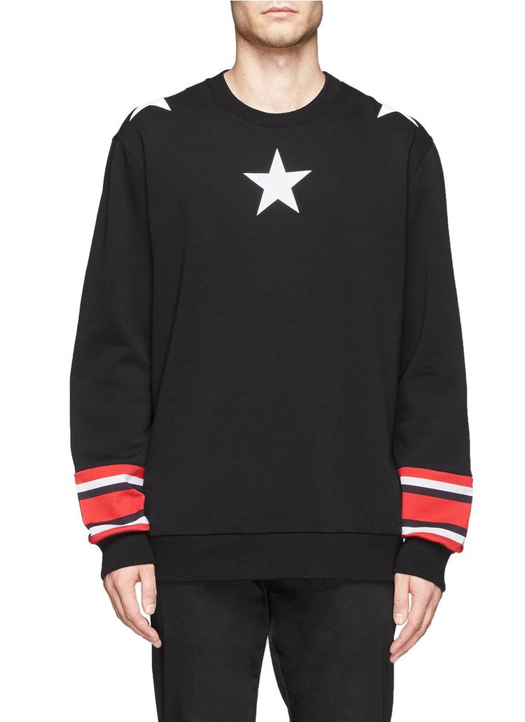 Givenchy Black Stars and Stripes Oversized Sweatshirt image 3