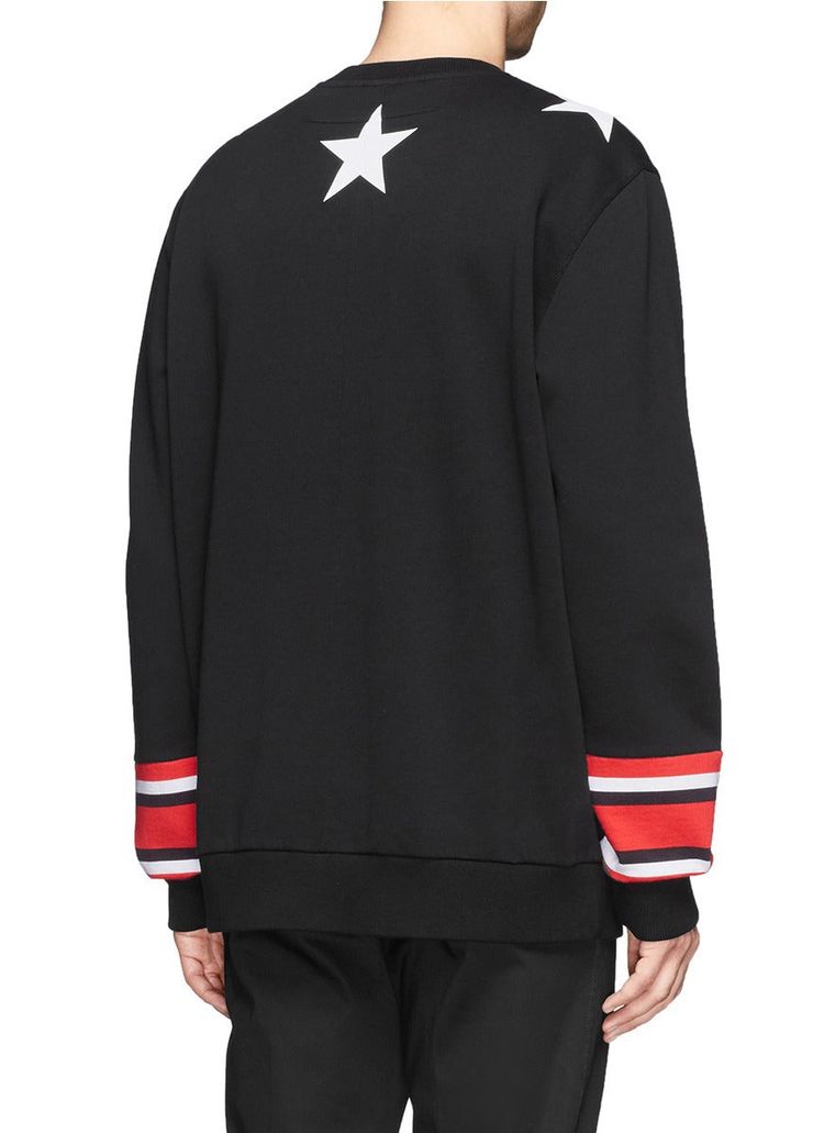 Givenchy Black Stars and Stripes Oversized Sweatshirt image 7