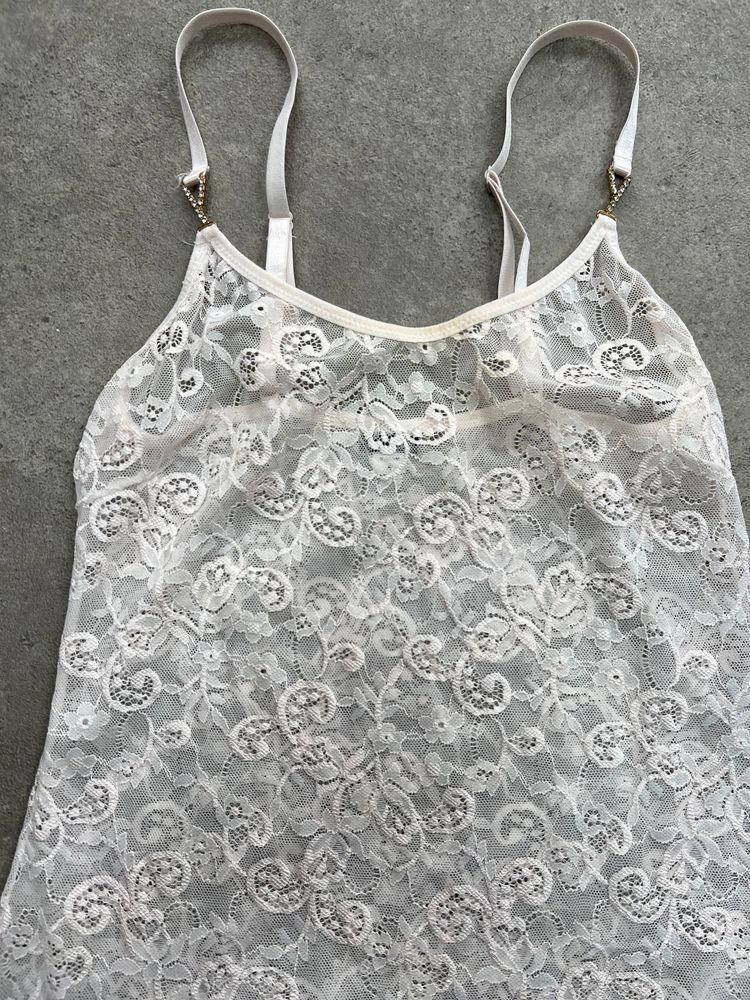90s Lace lingerie dress - S/M 2