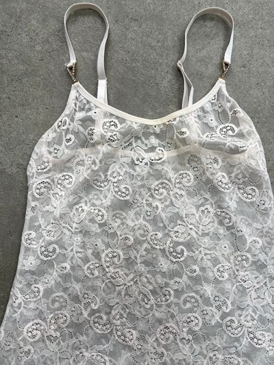 90s Lace lingerie dress - S/M 2