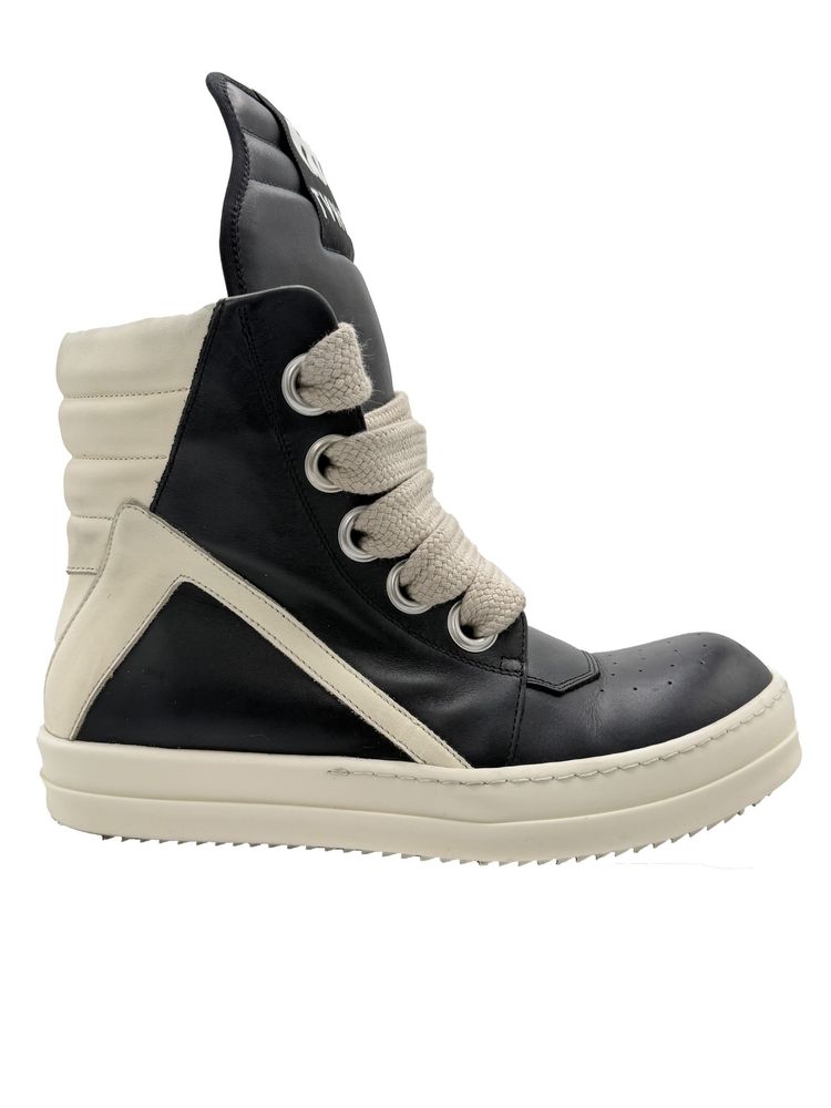 Rick Owens Geobasket Jumbo Lace Sneakers - Black (673486464)