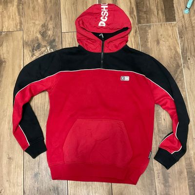 Dc Shoes Red And Black Hoodie
