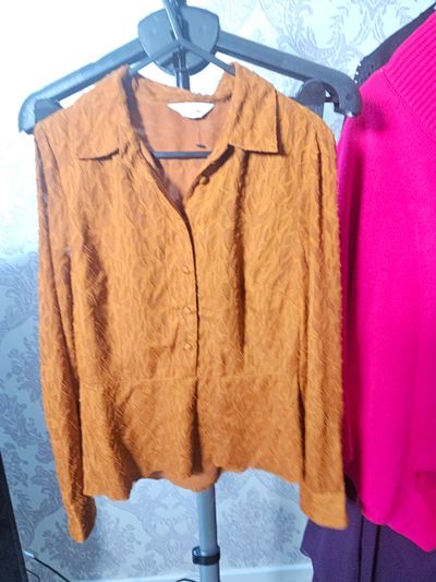 Tu Woman Textured Brown Long Sleeve Shirt