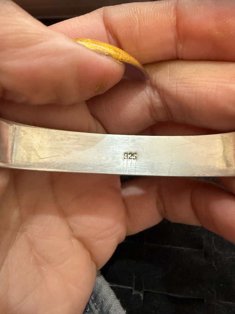 Silver Bangle Bracelet obraz 4