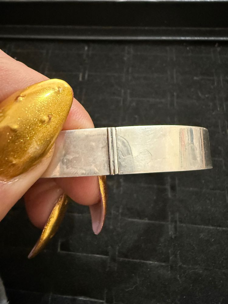 Silver Bangle Bracelet obraz 3