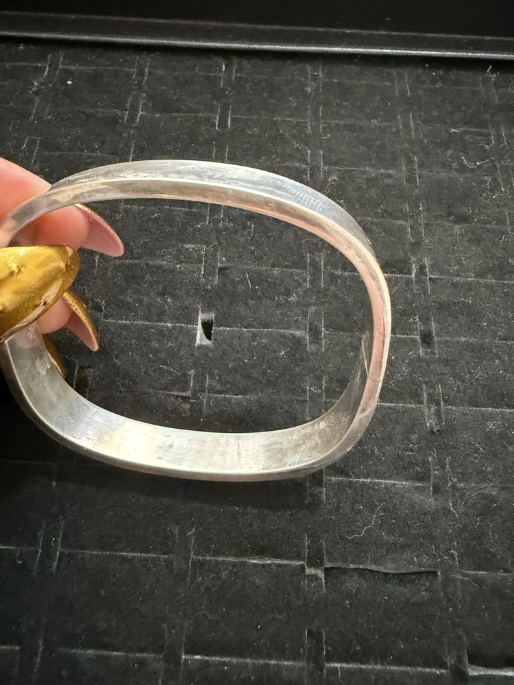 Silver Bangle Bracelet obraz 2