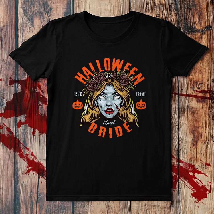 Zombie Bride T-Shirt - Hilariously image 1