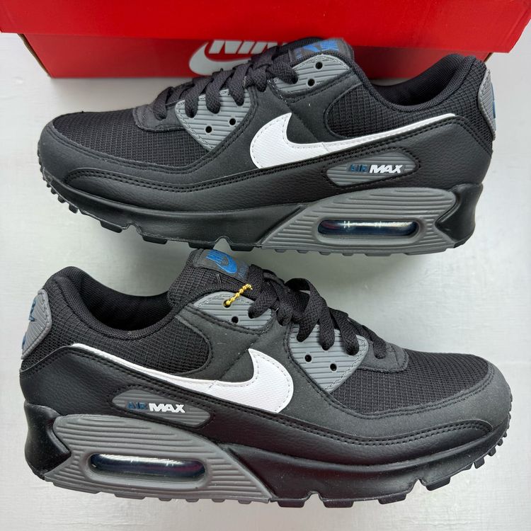 Nike Air Max 90 Size UK 7.5 Black Marina Iron Grey Men's Trainers DR0145-002