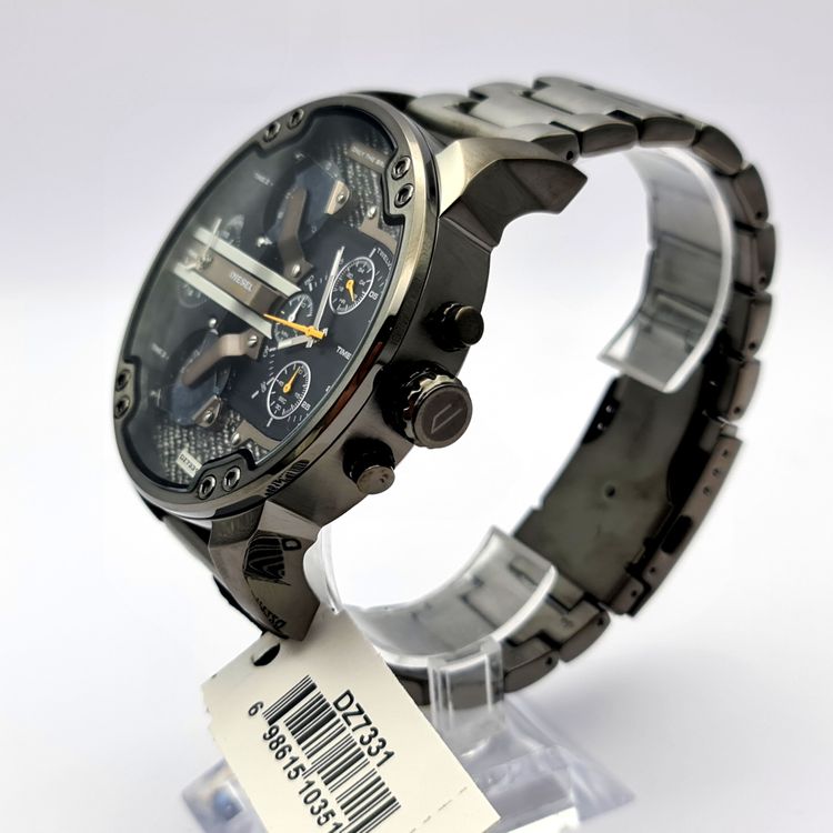 Diesel DZ7331 Grey Stainless Steel With Blue Dial Mens Watch 8