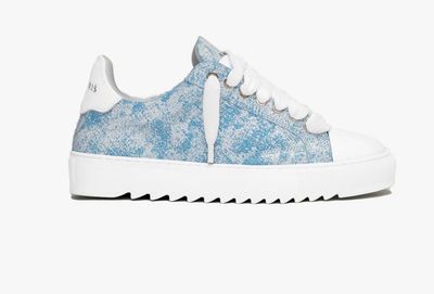 Numeris Blue And White Low-Top Sneakers
