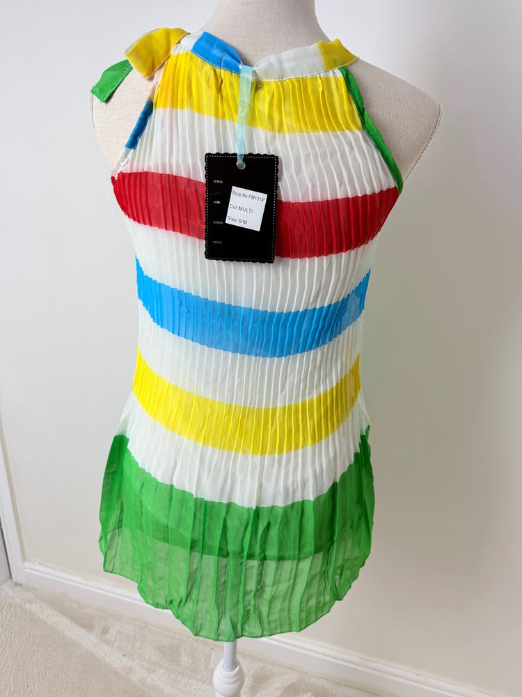Other Frock Me Colourful Sleeveless Pleated Top product image