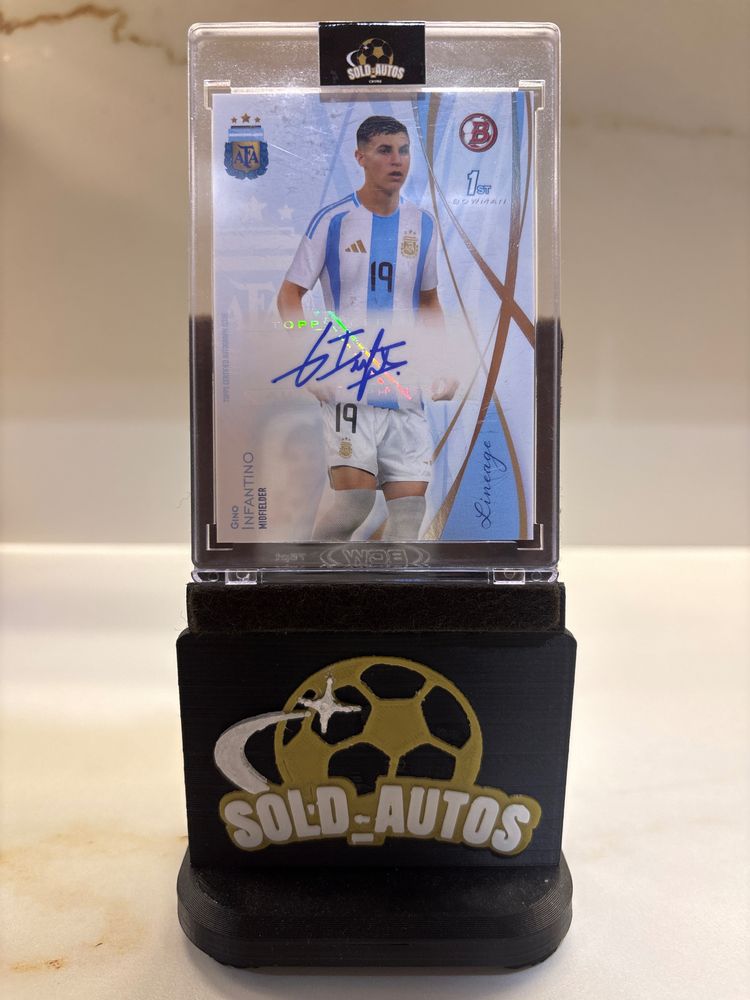 Topps infantino Signed Football Trading Card
