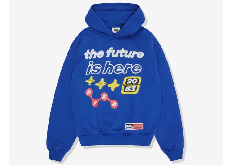 SHOE RELIGION Broken Planet The Future Is Here Deep Blue Hoodie product image