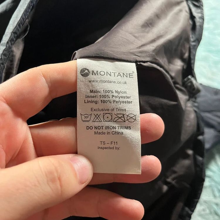 Black Lightweight Montane Puffer Jacket - Small image 6