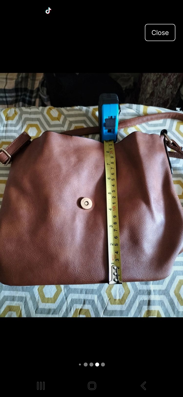 Warehouse Brown Leather Look Shoulder Bag image 3