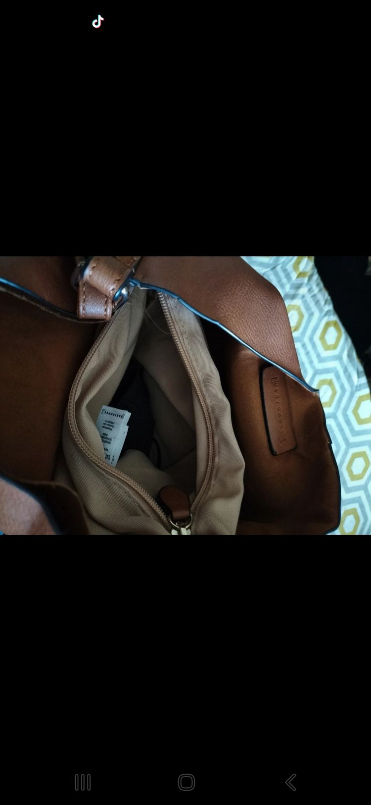 Warehouse Brown Leather Look Shoulder Bag image 6