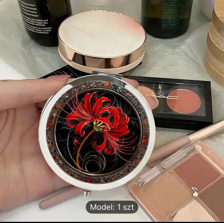 Other Compact Makeup Case With Red Floral Design product image