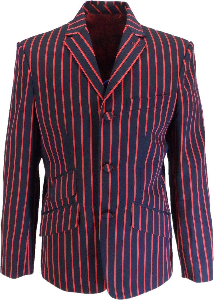 Vivienne Westwood Mens Classic Retro Navy Blue/Red Boating Blazer Jacket product image