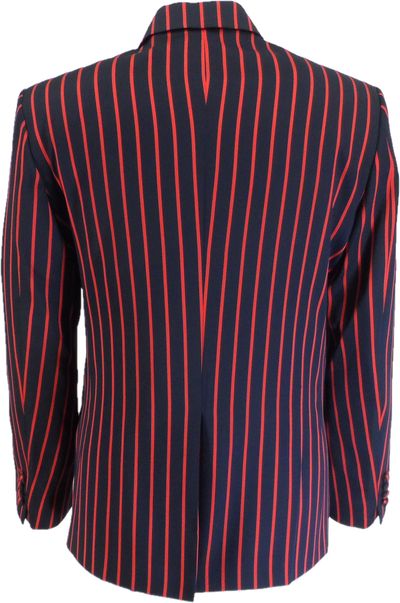 Mens Classic Retro Navy Blue/Red Boating Blazer Jacket 5