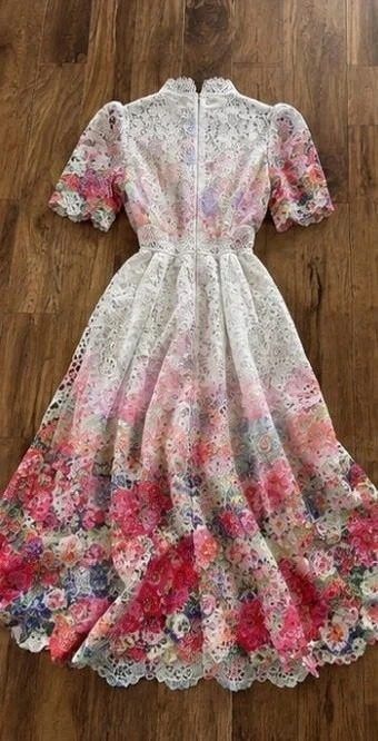 Floral Lace Midi Dress image 1
