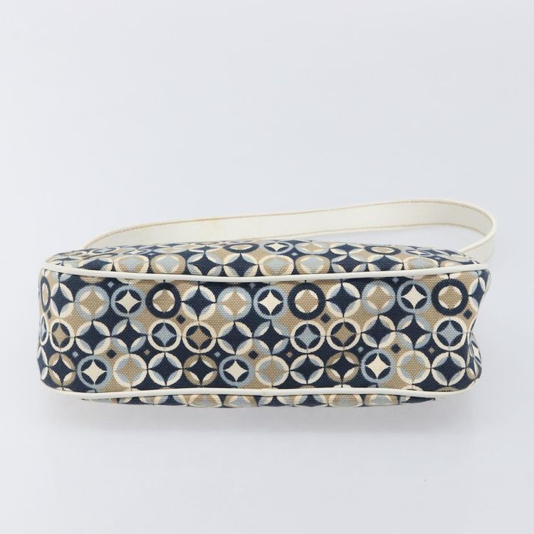 CELINE Hand Bag Canvas Navy Gold Tone Auth BA16627 - Jerrillo imagen 5