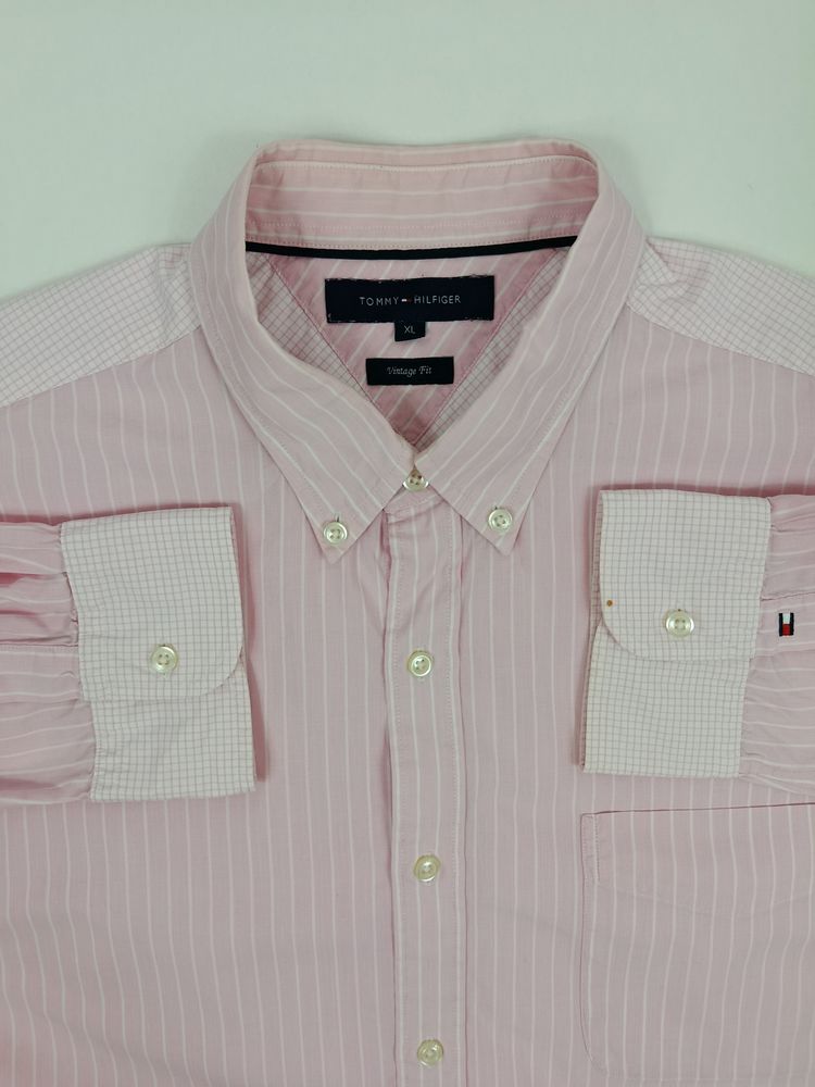 Tommy Hilfiger Men'S Pink Striped Button-Up Shirt image 3
