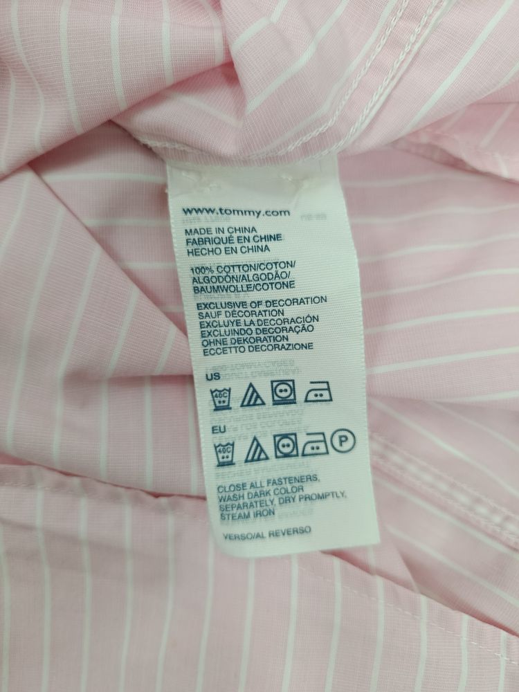 Tommy Hilfiger Men'S Pink Striped Button-Up Shirt image 9