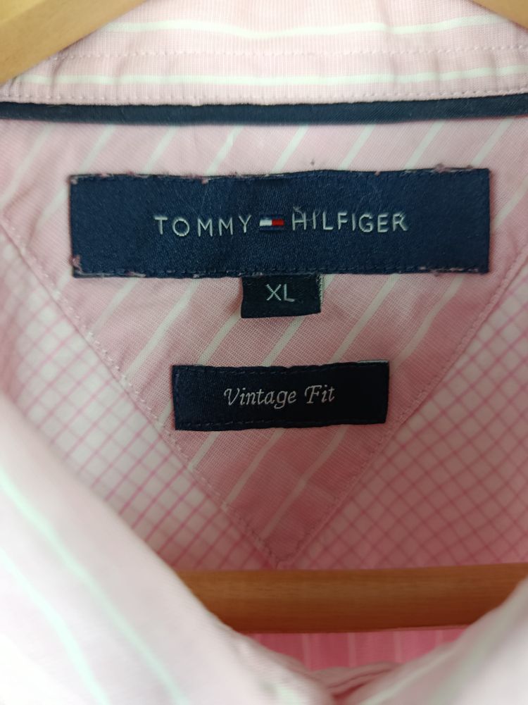 Tommy Hilfiger Men'S Pink Striped Button-Up Shirt image 8