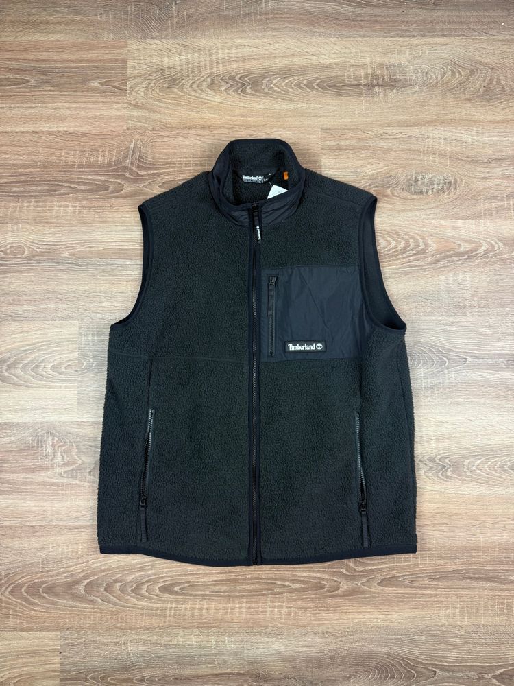 Black Timberland YC Sherpa Fleece Gilet (L) image 1