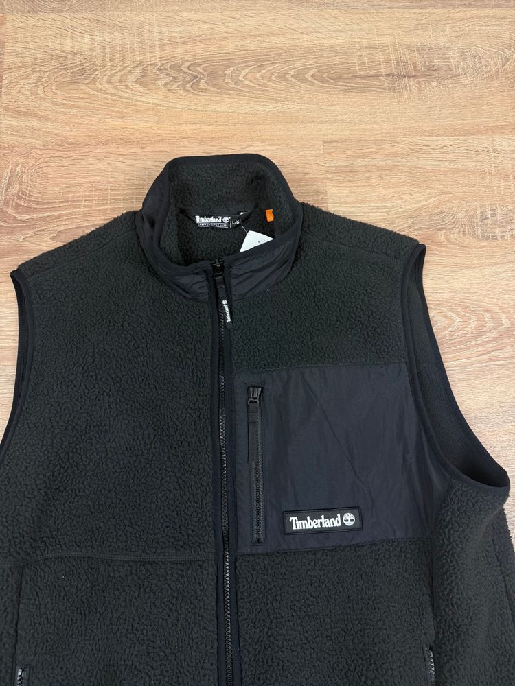 Black Timberland YC Sherpa Fleece Gilet (L) image 4
