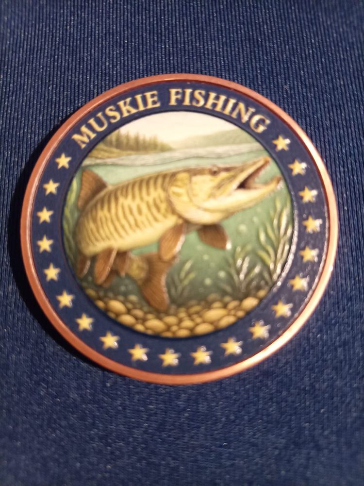 Muskie Fishing Cooper Collectible Coin