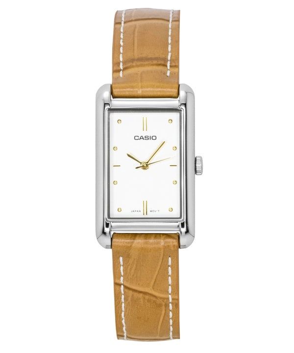 Casio Analog Leather Strap White Dial Quartz LTP-B171L-7A2 Women's Watch imagen 1