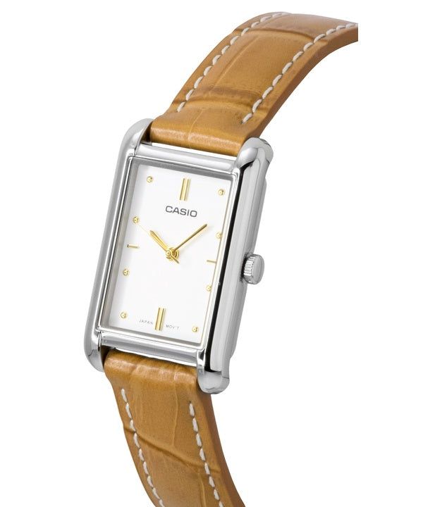 Casio Analog Leather Strap White Dial Quartz LTP-B171L-7A2 Women's Watch imagen 2