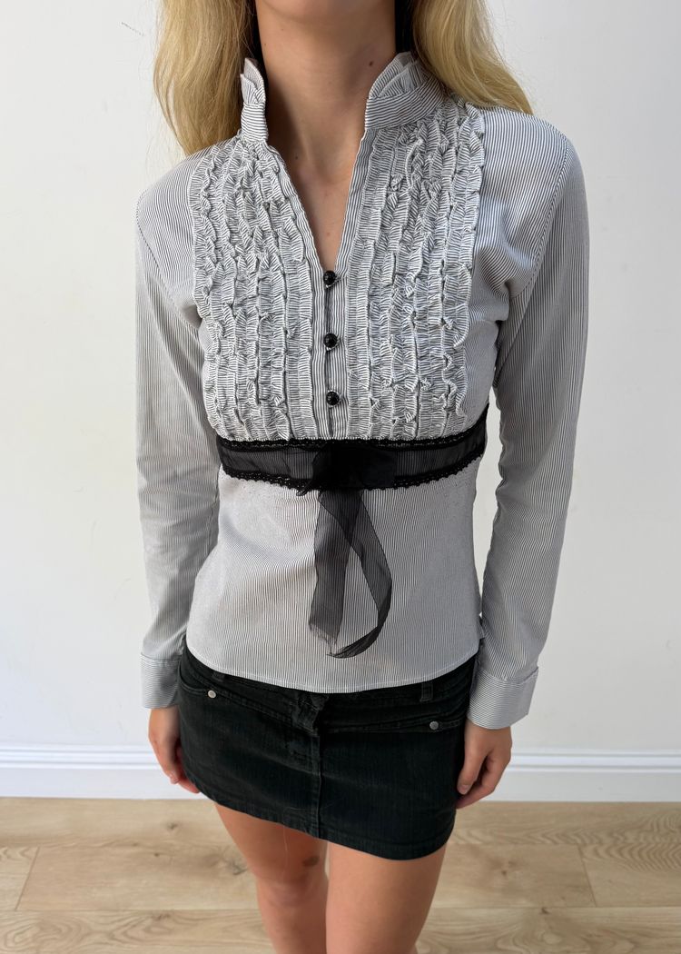medium tie front blouse image 7