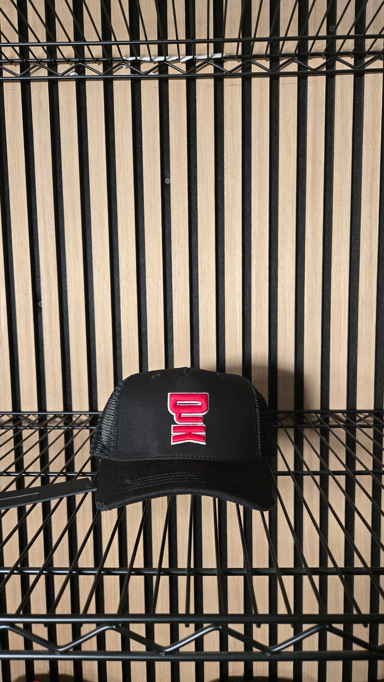 B129 DJK Ninja Outline Logo Navy/Red Cap Brand New