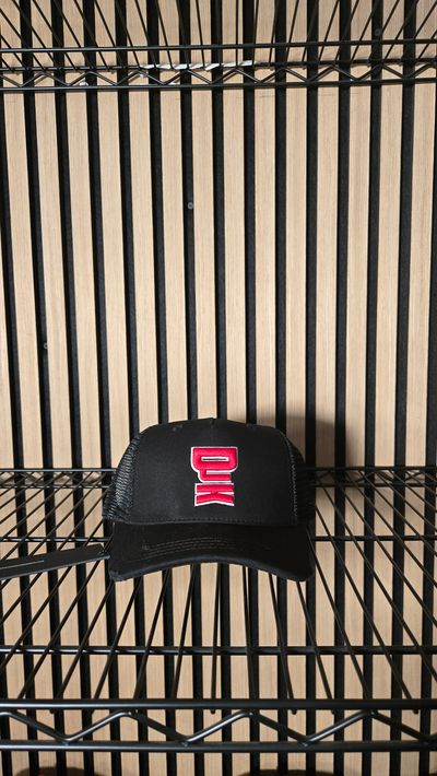 B129 DJK Ninja Outline Logo Navy/Red Cap Brand New