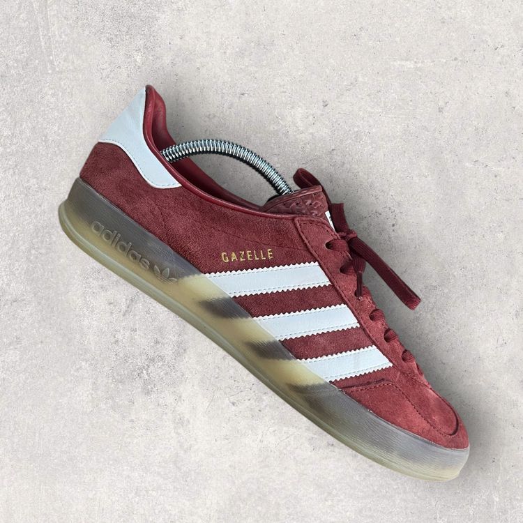 adidas INDOOR GAZELLE | Maroon/White | 2013 | Code: D65412 | UK 8 image 3