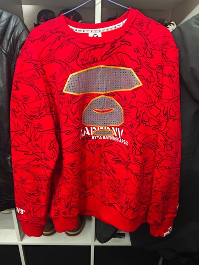 A Bathing Ape Hoodie Red Camo