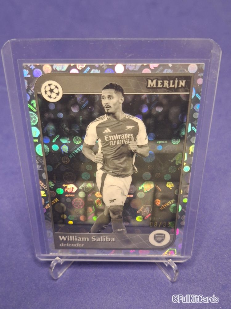 Topps William Saliba Topps Merlin Collections /35 Arsenal Football Card Mint product image